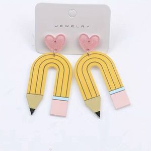 Heart Pencil Earrings